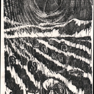 FARMWORKFARMWORKERS 1973 (Woodcut: 11.87