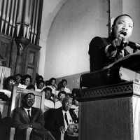 Martin Luther King Preaching In Brown Chapel Selma Alabama / Photo by John Kouns 1965