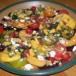 Fresh Peach and Tomato Salad (and Beets)