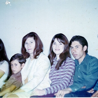 1969 Barrera Family Photograph. Annie (14), Mario (5), Amelia G. Barrera, Yolanda (18), Marin (16), and Jesus Marin Barrera.