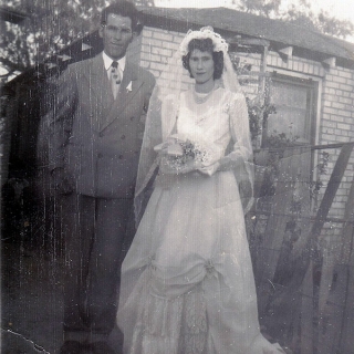 Marriage of Jesus Marin Barrera & Amelia Garza, March 19, 1950 in Abram Texas.